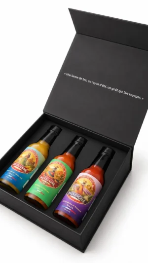 Coffret Cadeau Luxe 3 Sauces Piquantes au choix
