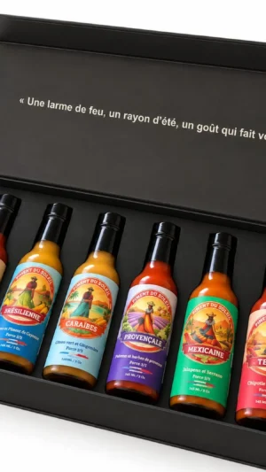 Coffret Luxe Piment du Soleil : 6 sauces aux choix